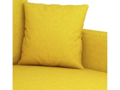Sofá de 2 plazas de tela amarillo claro 140 cm