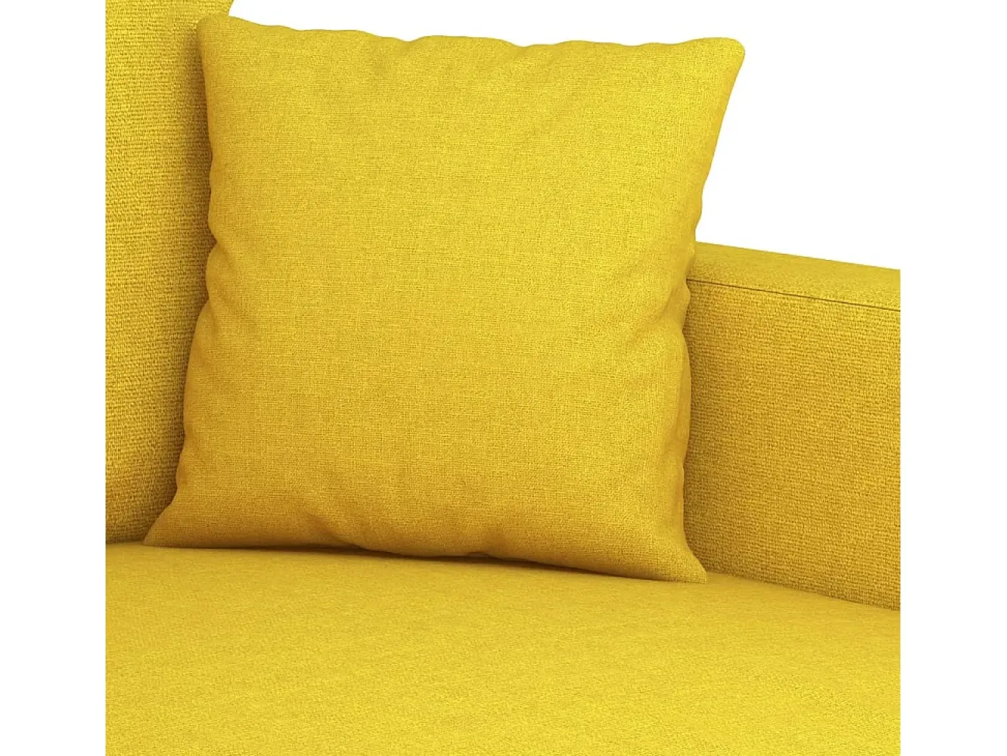 Sofá de 2 plazas de tela amarillo claro 140 cm