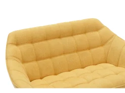 Sofá de 2 plazas de tela amarillo mostaza estilo escandinavo CASERTA