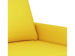 Sofá de 2 plazas de tela amarillo claro 140 cm