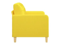 Sofá de 2 plazas de tela amarillo claro 120 cm ES36221