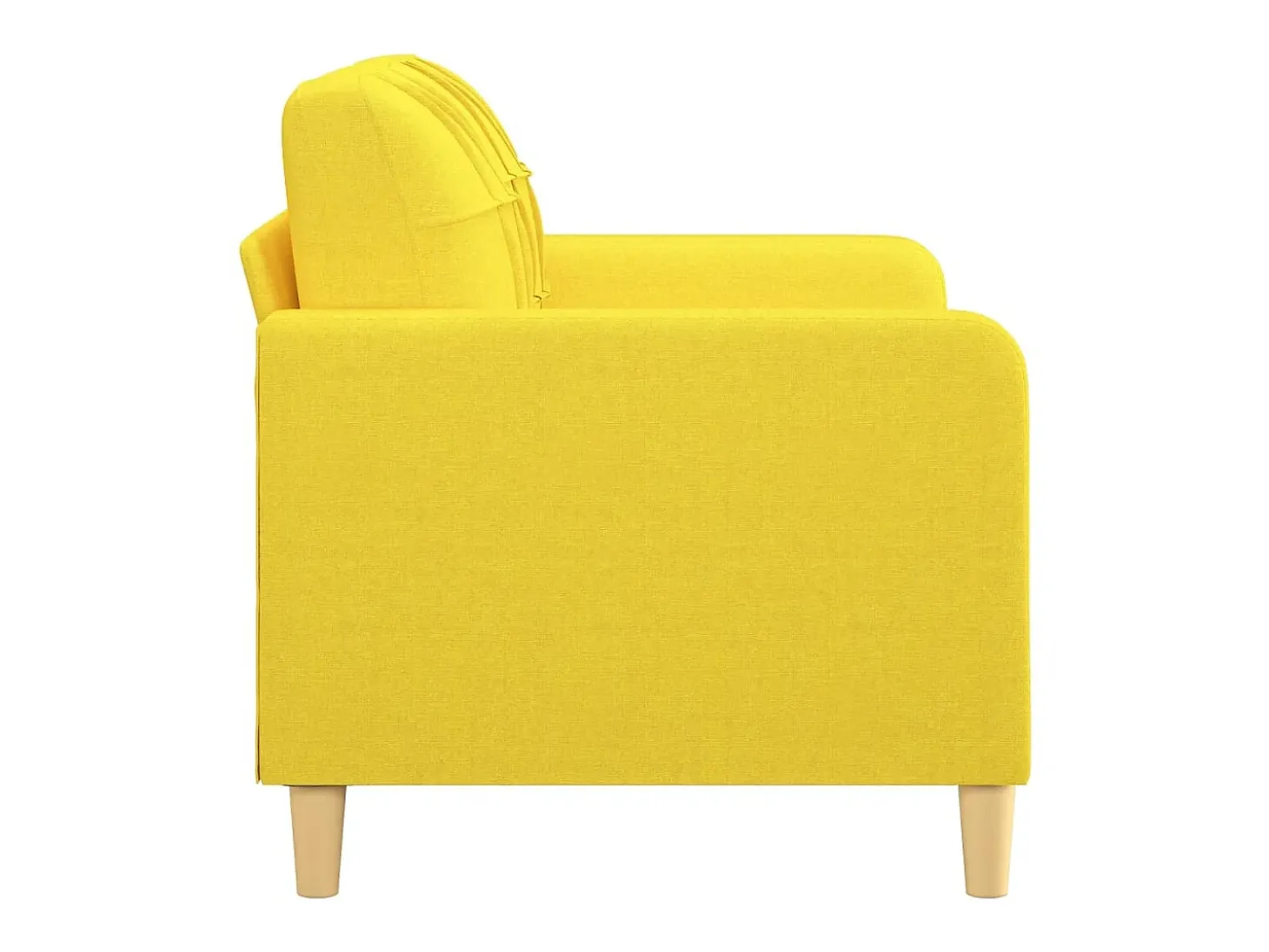 Sofá de 2 plazas de tela amarillo claro 120 cm ES36221