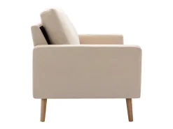 Sofá de 2 plazas de tela color crema PWFG55115