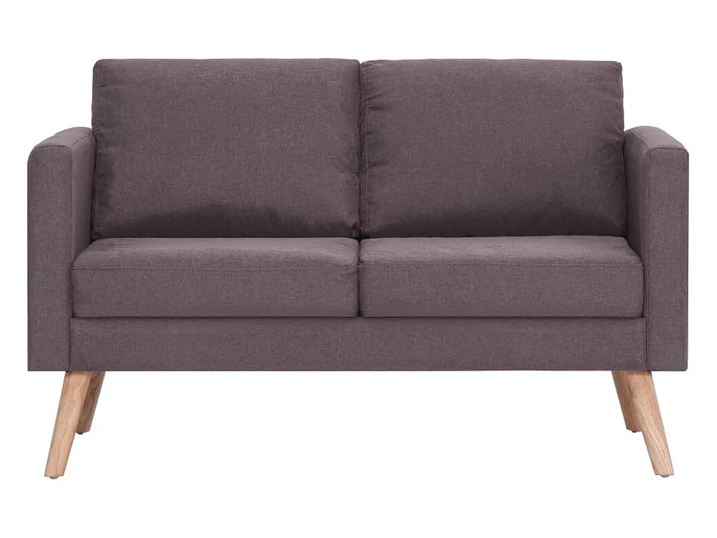 Sofá de 2 plazas de tela color gris topo PWFG54401