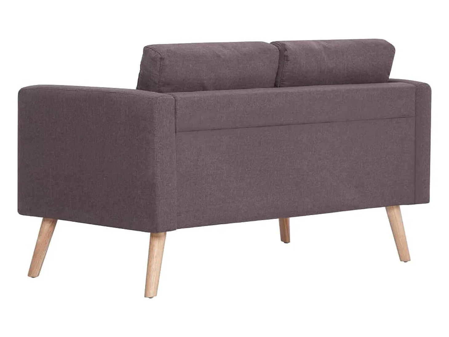Sofá de 2 plazas de tela color gris topo PWFG54401