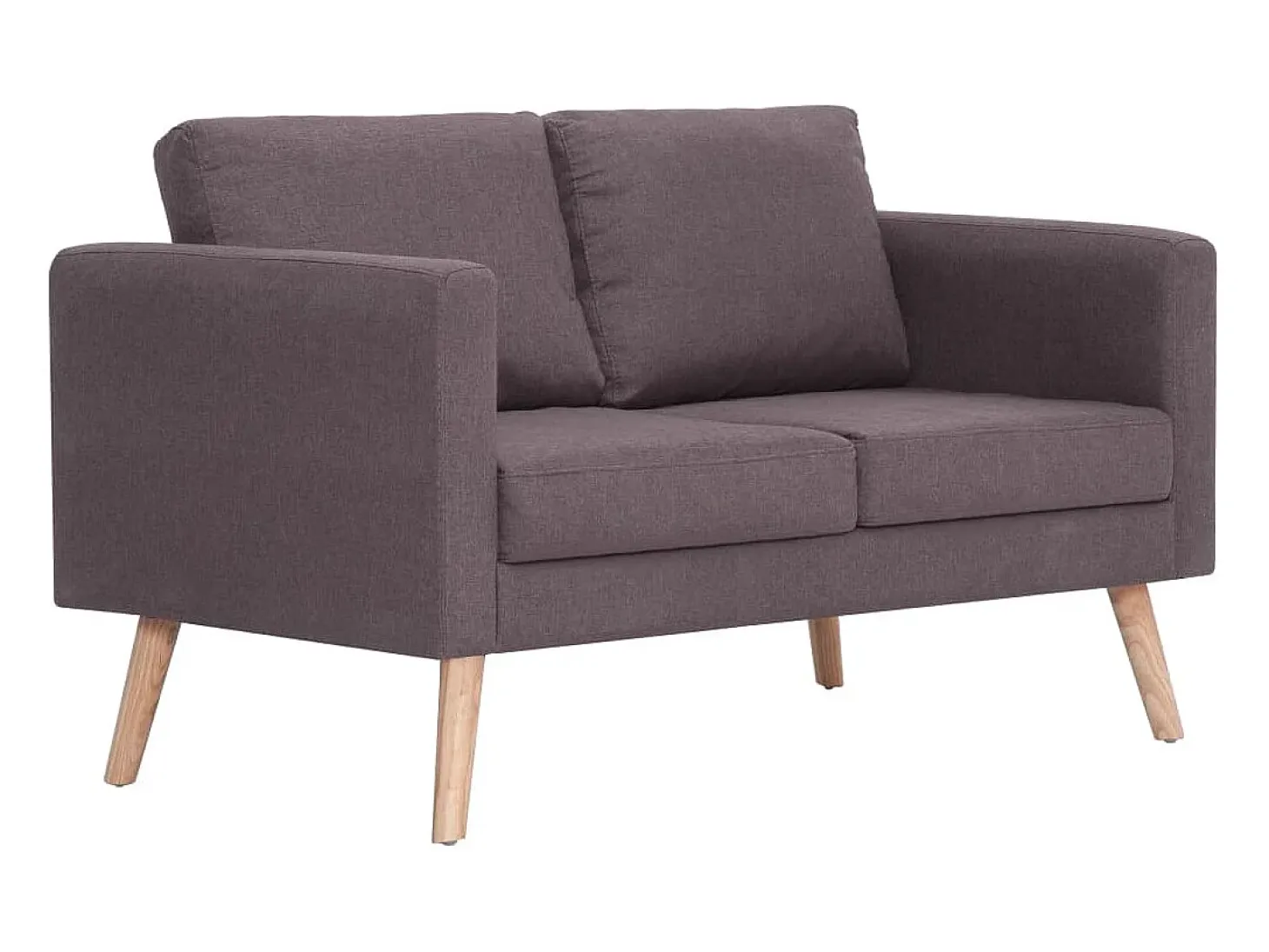 Sofá de 2 plazas de tela color gris topo PWFG54401