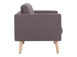 Sofá de 2 plazas de tela color gris topo PWFG54401
