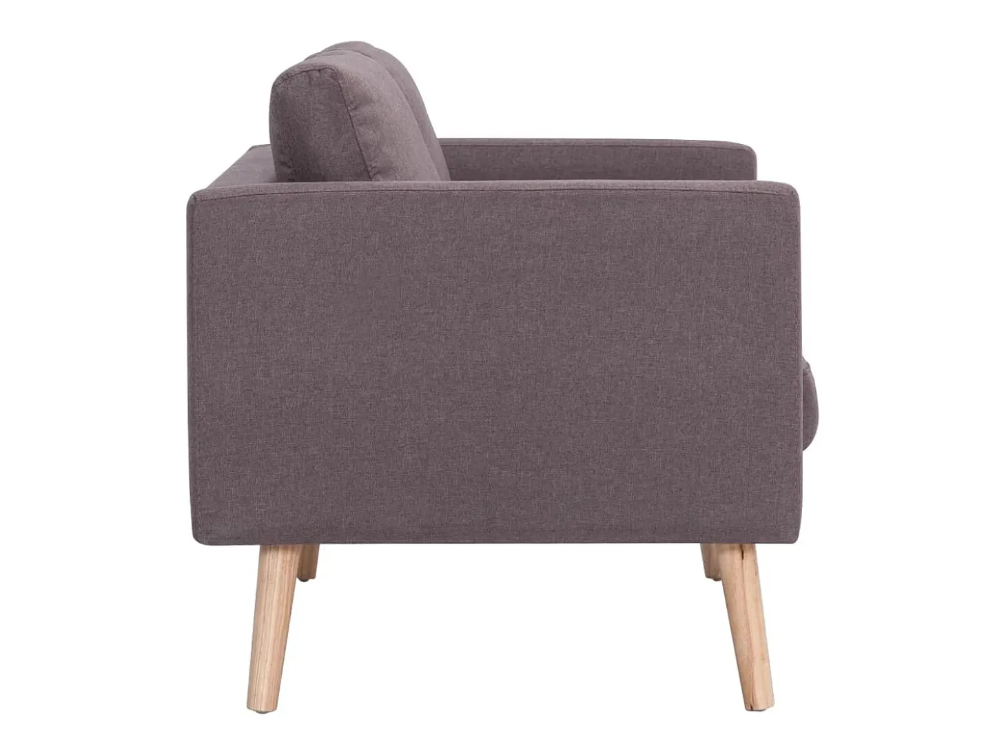 Sofá de 2 plazas de tela color gris topo PWFG54401