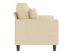 Sofá de 2 plazas de tela color crema 120 cm