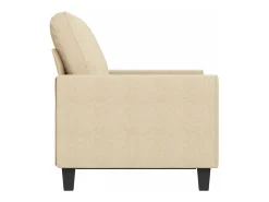 Sofá de 2 plazas de tela color crema 120 cm PWFG97489