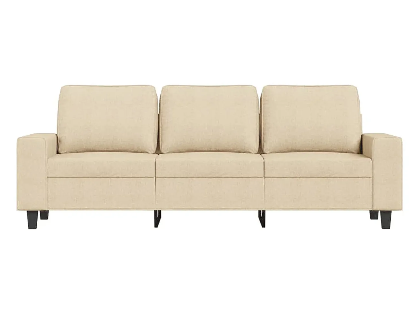Sofá de 3 plazas de tela crema 180 cm PWFG61445