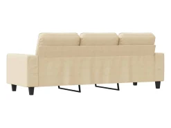 Sofá de 3 plazas de tela crema 180 cm PWFG61445