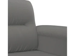 Sofá de 2 plazas de tela de microfibra gris oscuro 120 cm