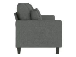 Sofá de 3 plazas de tela gris oscuro 180 cm