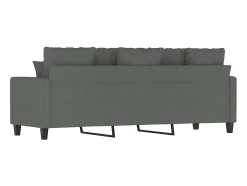 Sofá de 3 plazas de tela gris oscuro 180 cm