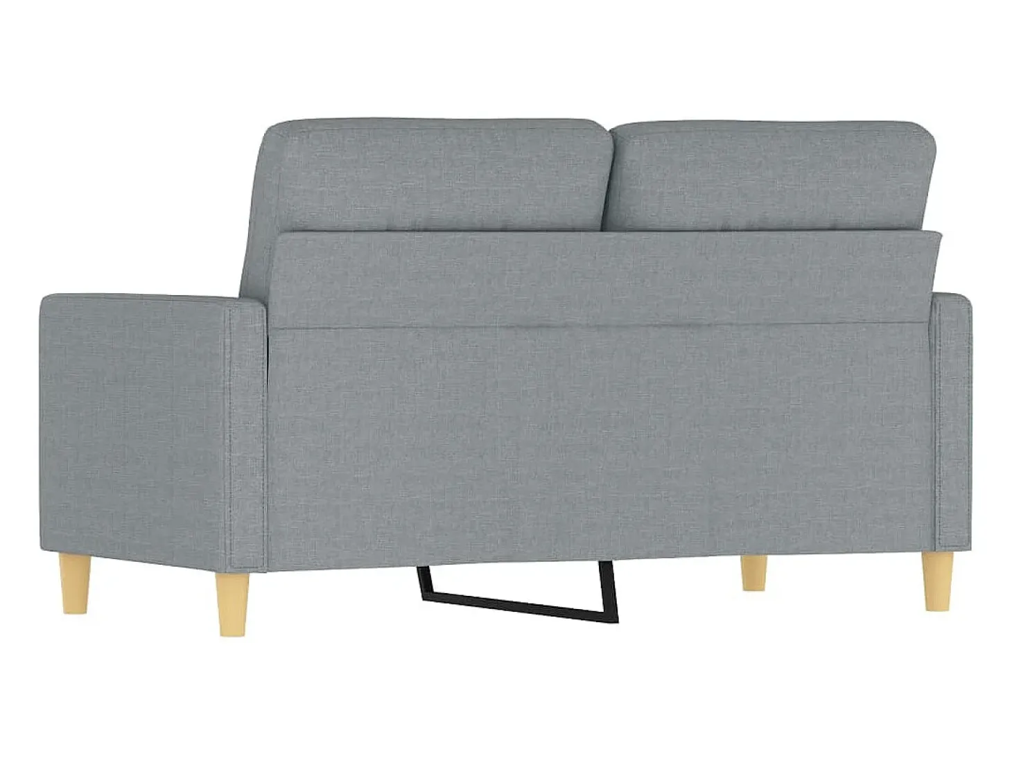 Sofá de 2 plazas de tela gris claro 120 cm