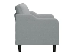 Sofá de 2 plazas de tela gris claro 120 cm