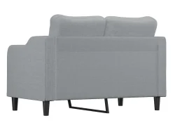 Sofá de 2 plazas de tela gris claro 120 cm