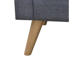 Sofá de 3 plazas de tela gris oscuro PWFG90242