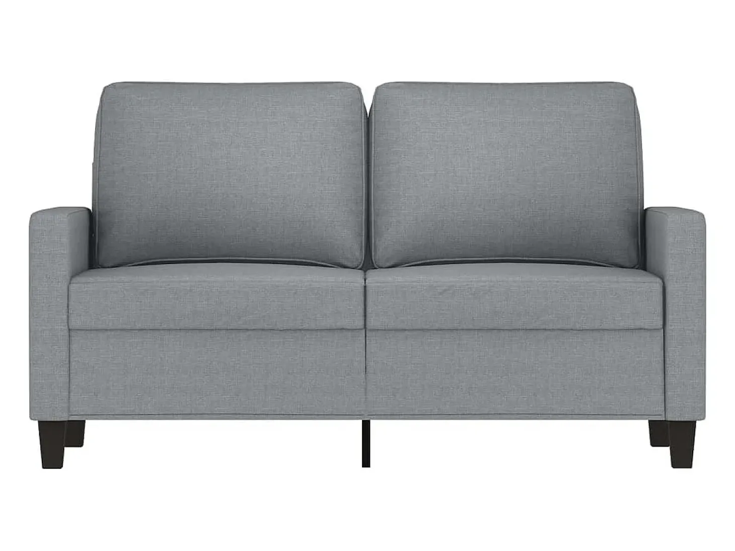 Sofá de 2 plazas de tela gris claro 120 cm