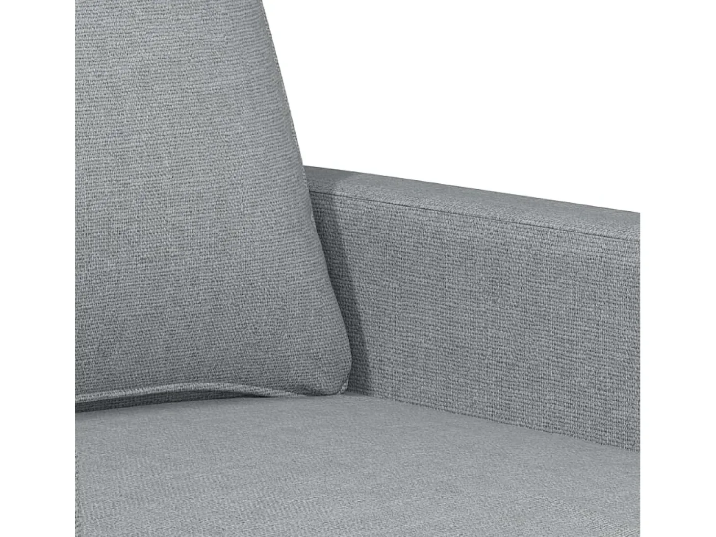 Sofá de 2 plazas de tela gris claro 120 cm
