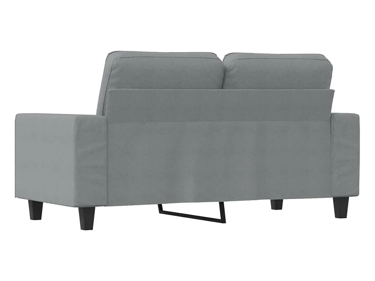 Sofá de 2 plazas de tela gris claro 120 cm PWFG58017
