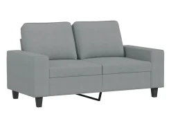 Sofá de 2 plazas de tela gris claro 120 cm PWFG58017