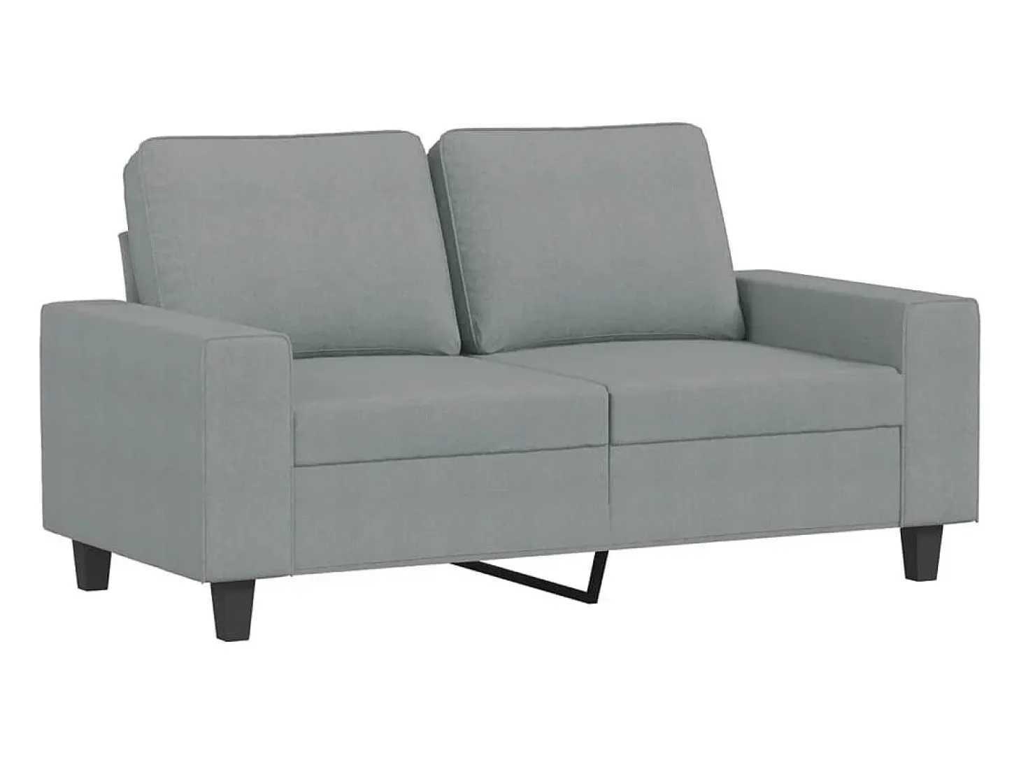 Sofá de 2 plazas de tela gris claro 120 cm PWFG58017