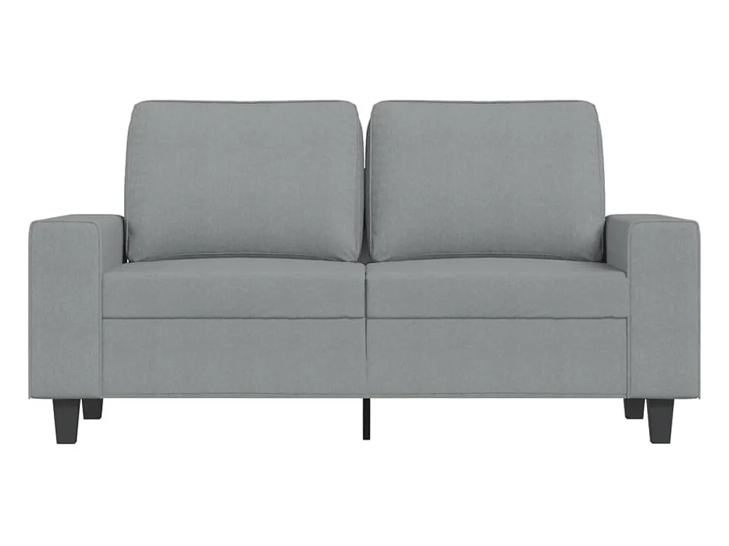 Sofá de 2 plazas de tela gris claro 120 cm PWFG58017