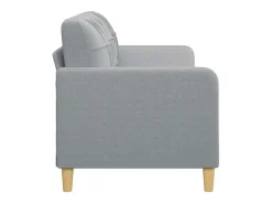 Sofá de 3 plazas de tela gris claro 180 cm