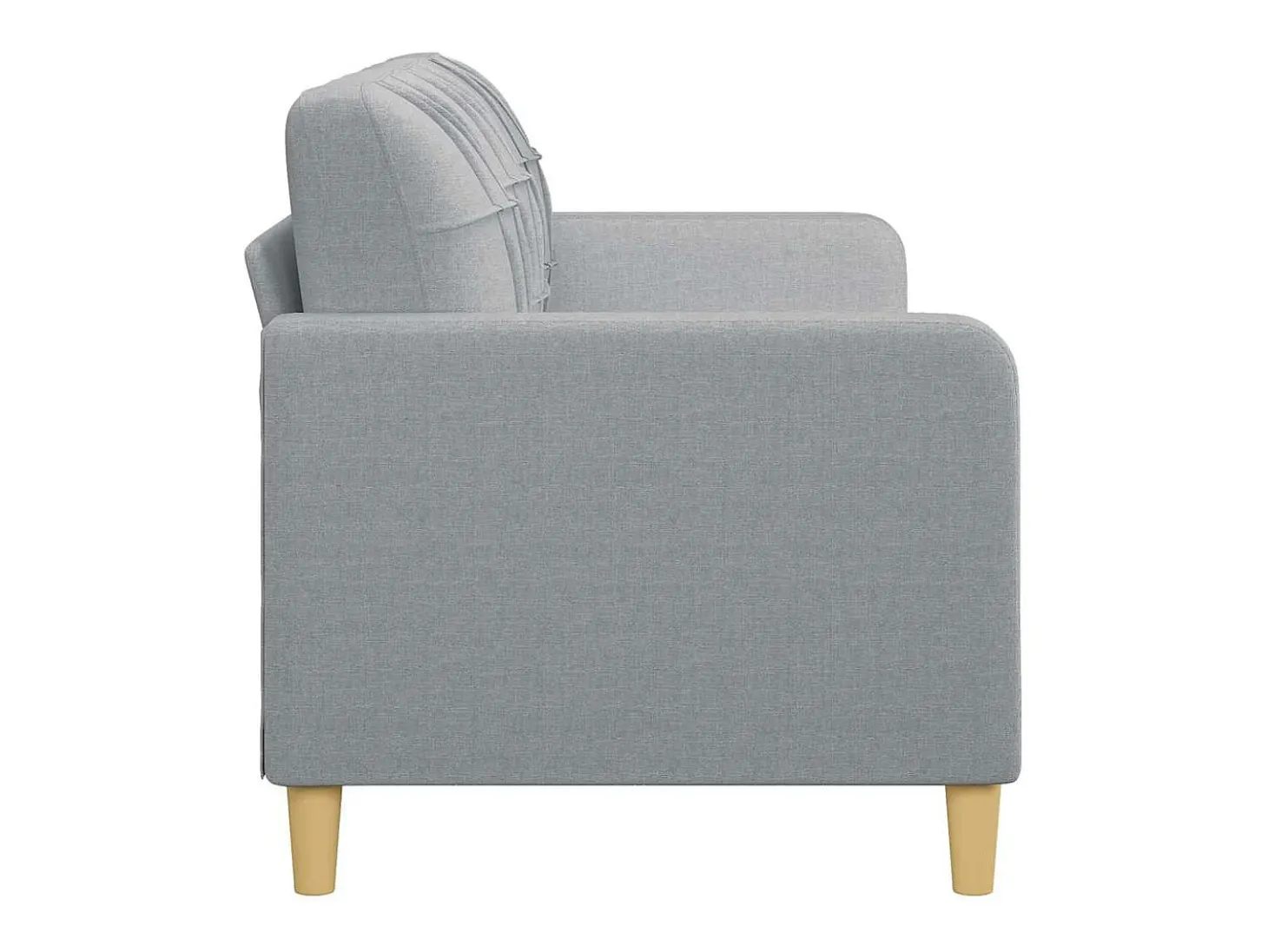 Sofá de 3 plazas de tela gris claro 180 cm