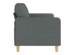 Sofá de 3 plazas de tela gris oscuro 180 cm PWFG53456