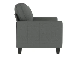 Sofá de 2 plazas de tela gris oscuro 120 cm
