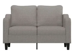 Sofá de 2 plazas de tela gris taupé 140 cm