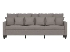 Sofá de 3 plazas de tela gris taupe 180 cm