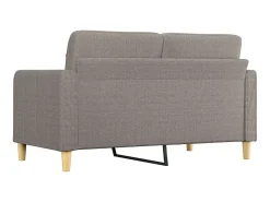 Sofá de 2 plazas de tela gris taupé 140 cm