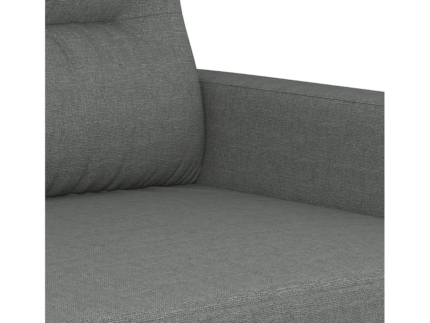 Sofá de 3 plazas de tela gris oscuro 180 cm