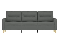 Sofá de 3 plazas de tela gris oscuro 180 cm