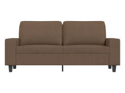Sofá de 2 plazas de tela marrón 140 cm