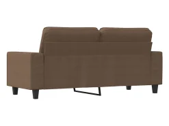 Sofá de 2 plazas de tela marrón 140 cm