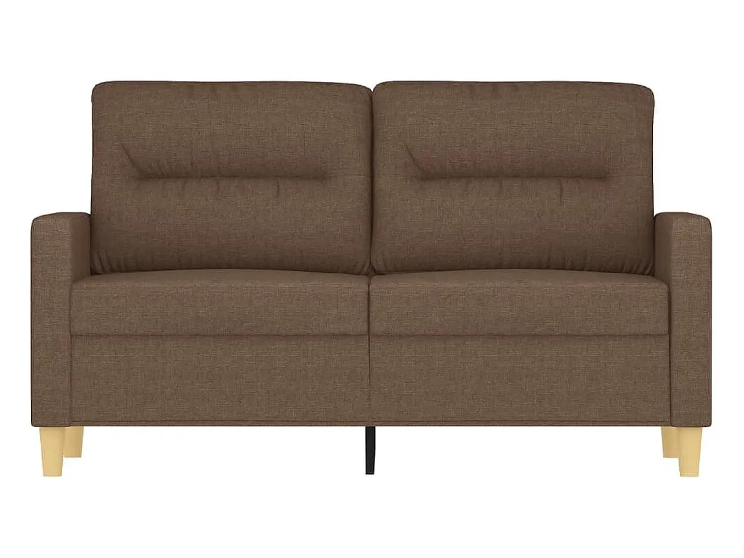 Sofá de 2 plazas de tela marrón 120 cm PWFG95871