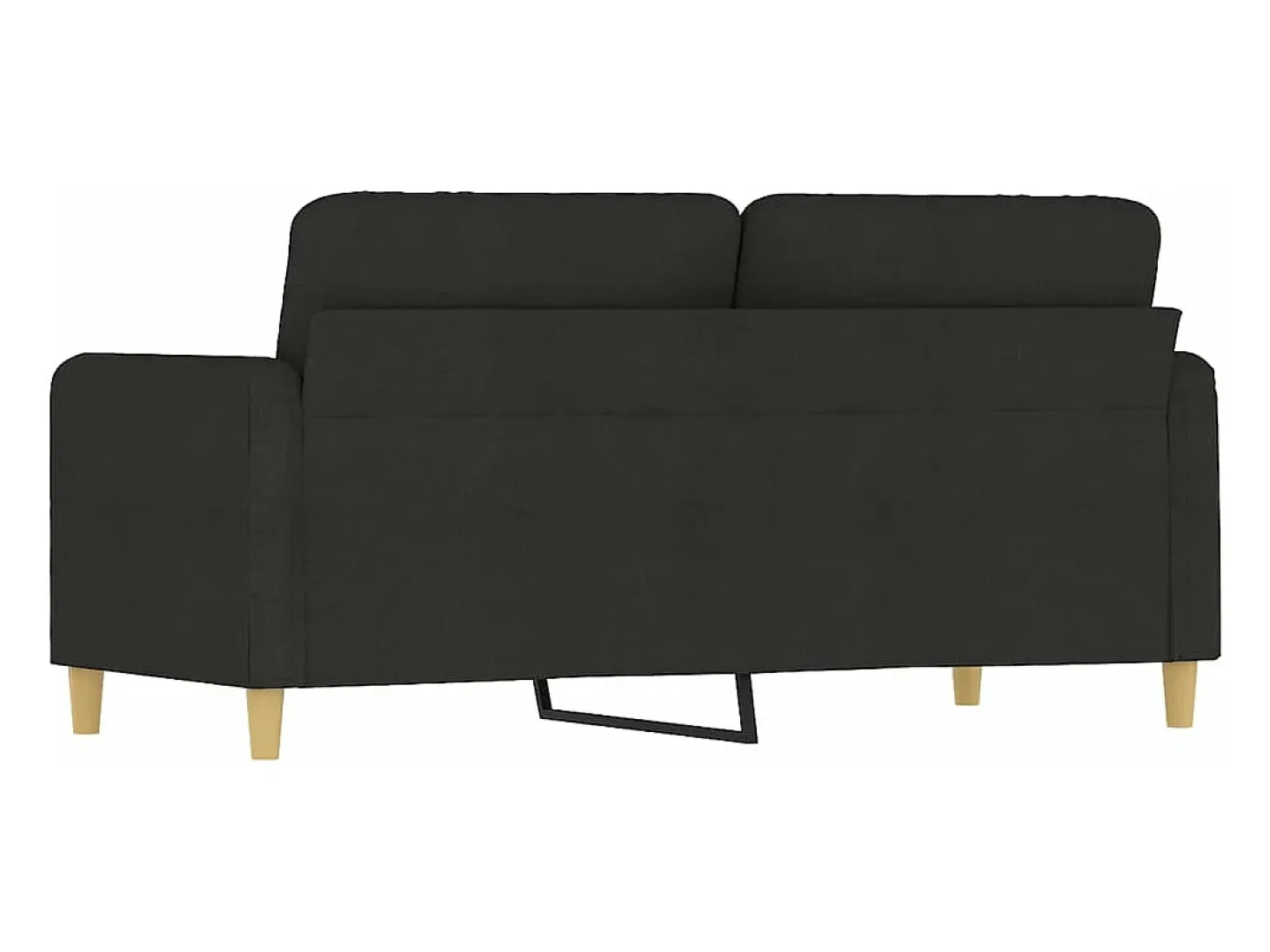Sofá de 2 plazas de tela negro 140 cm