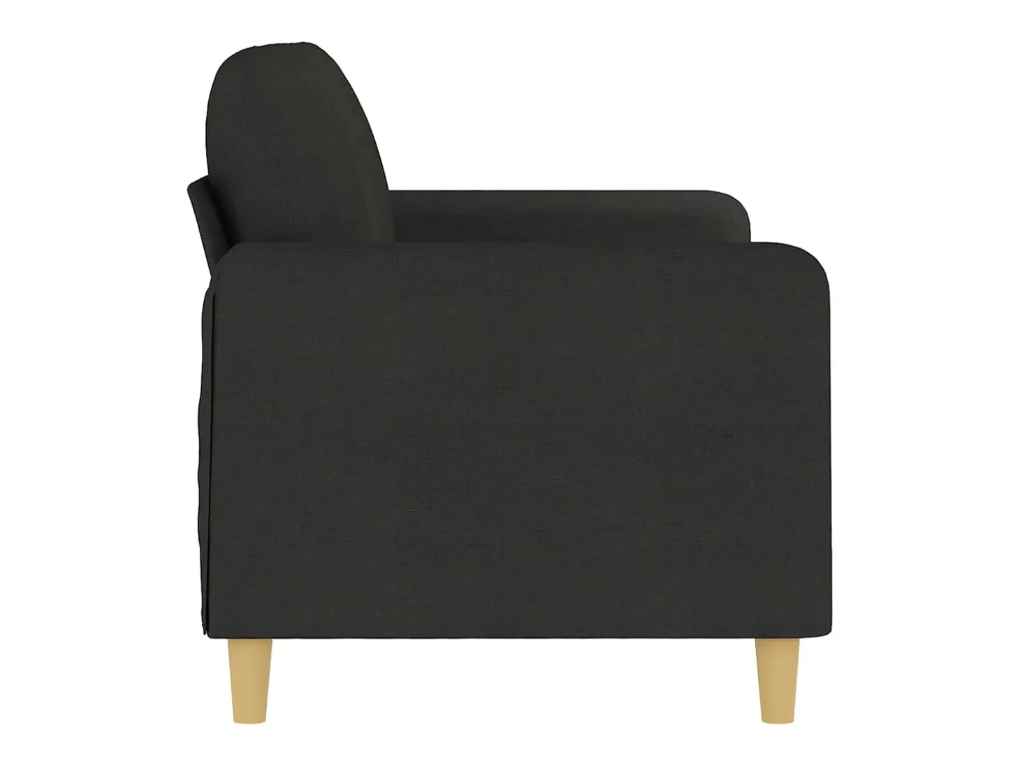 Sofá de 2 plazas de tela negro 140 cm