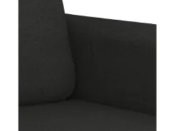 Sofá de 2 plazas de tela negro 140 cm