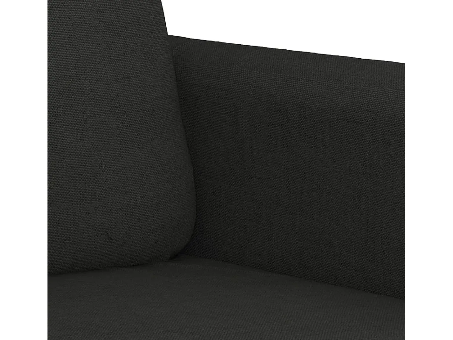 Sofá de 2 plazas de tela negro 140 cm