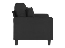 Sofá de 2 plazas de tela negro 120 cm