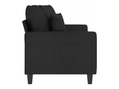 Sofá de 2 plazas de tela negro 140 cm