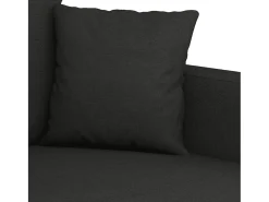 Sofá de 2 plazas de tela negro 140 cm