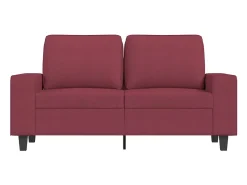 Sofá de 2 plazas de tela rojo tinto 120 cm PWFG99846