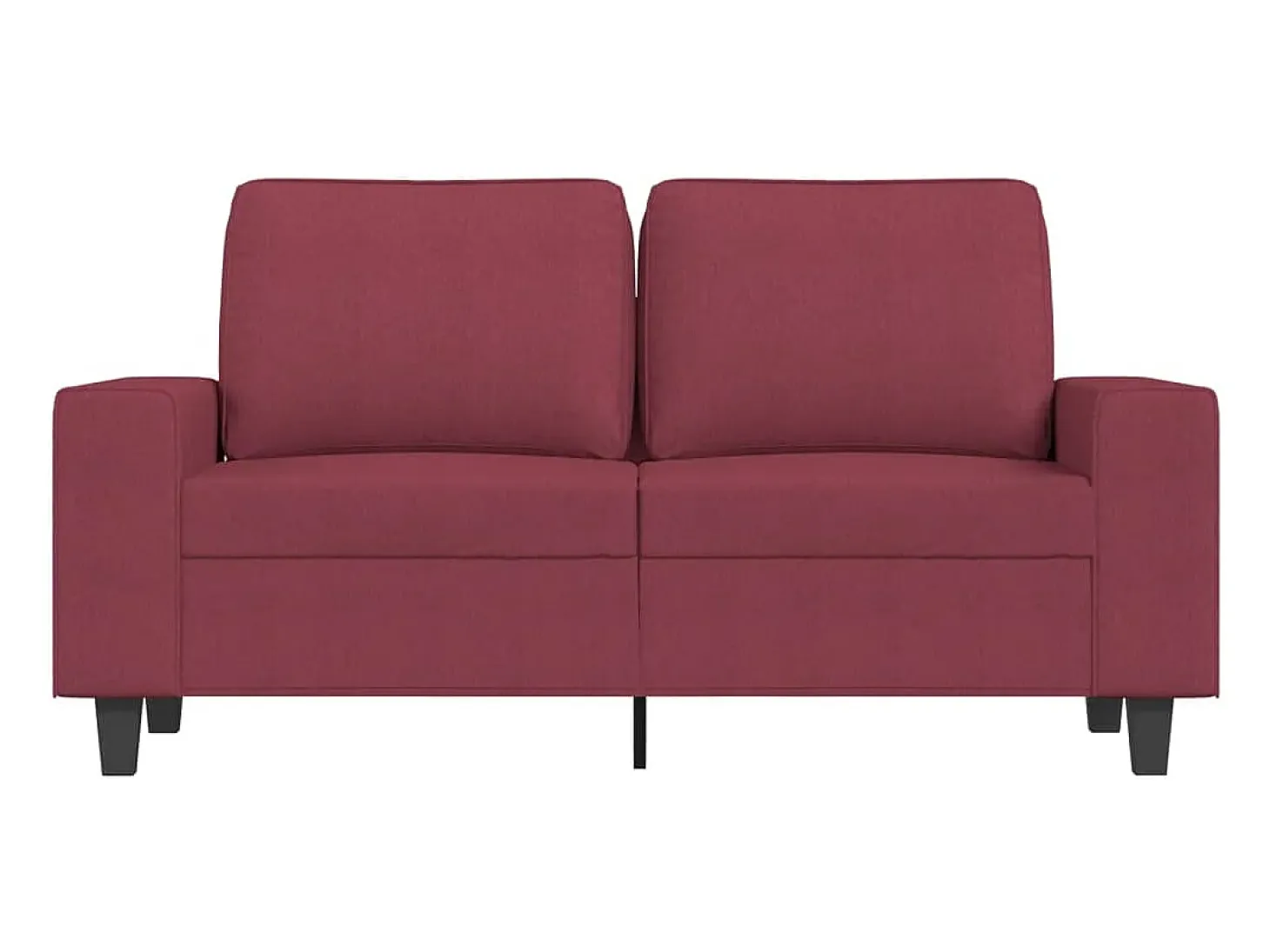 Sofá de 2 plazas de tela rojo tinto 120 cm PWFG99846